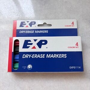 VTG EXP Dry-Erase Markers 4 Color Set Chisel Tip Low Odor EXP511141 Pack